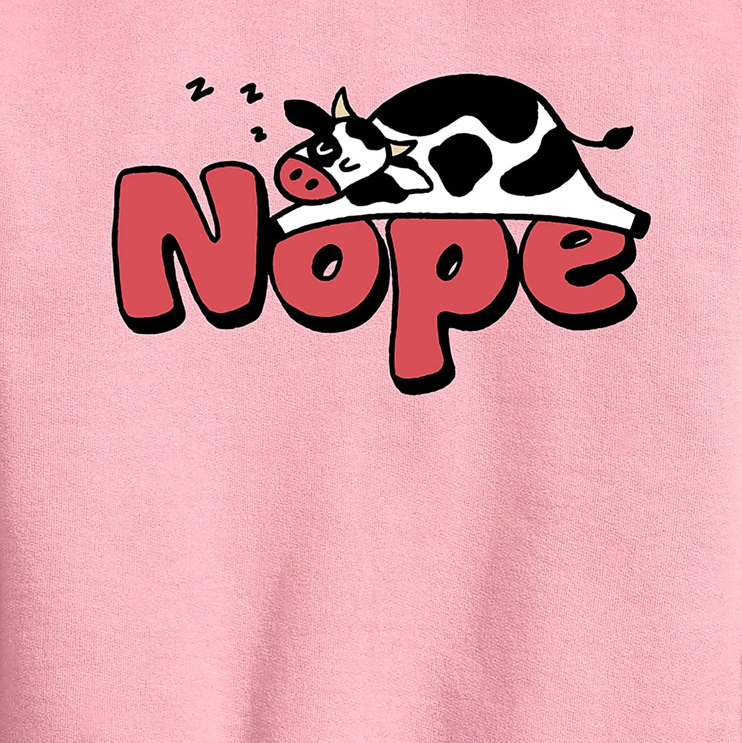 Instant Message - Nope Sleeping Cow - Toddler & Youth Crewneck Fleece Sweatshirt