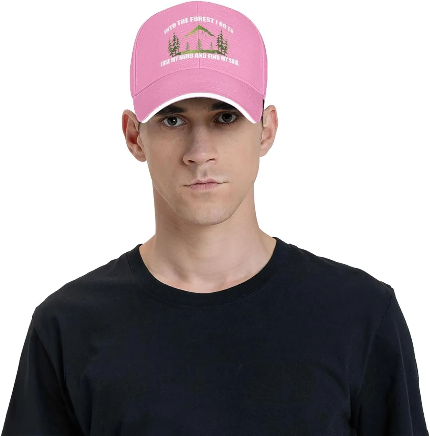 INTO The Forest I GO to Lose My and Mind and FIND My Soul Baseball Cap Dad Hat for Men Trucker Hats Black-R