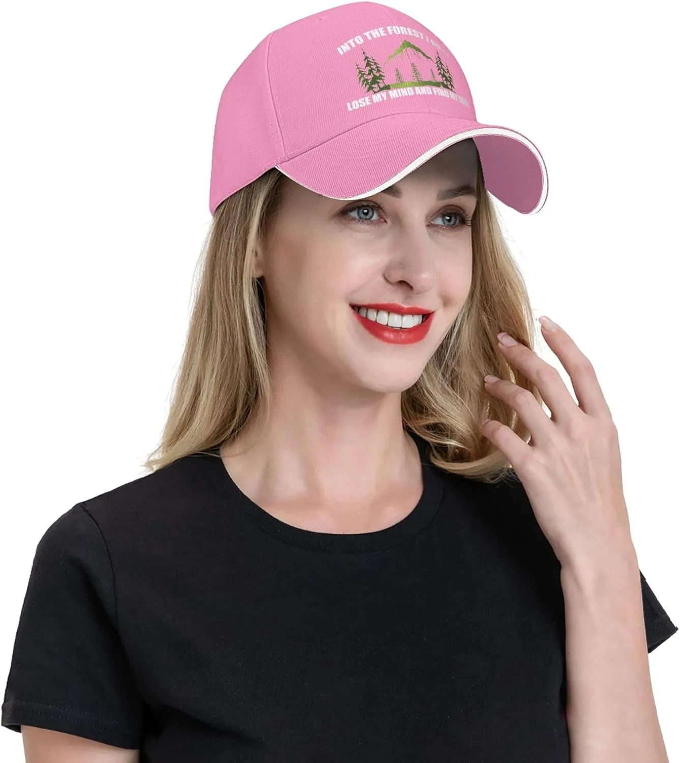INTO The Forest I GO to Lose My and Mind and FIND My Soul Baseball Cap Dad Hat for Men Trucker Hats Black-R