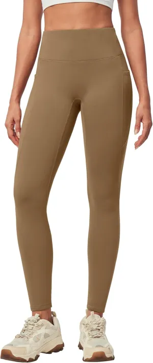 IUGA Women's Fleece Lined Leggings with Pockets Winter Warm Thermal Leggings for Women High Waisted Yoga Pants