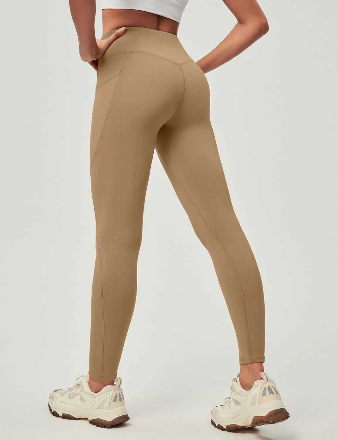 IUGA Women's Fleece Lined Leggings with Pockets Winter Warm Thermal Leggings for Women High Waisted Yoga Pants