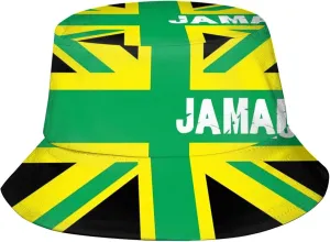 Jamaica Flag Fashion Retro Bucket Hat for Men Women Fisherman Hat Outdoor Summer Travel Hiking Caps