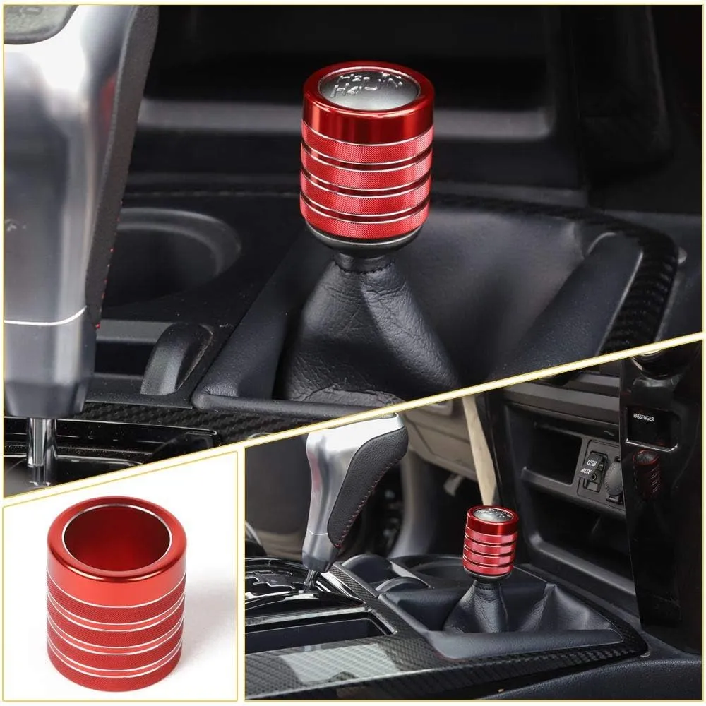 JeCar 4WD Drive Gear Shifter Head Cover Decoration Aluminum Alloy 4Runner Accessory Trim for Toyota 4Runner TRD 2010 2011 2012 2013 2014 2015 2016 2017 2018 2019 Red 1Pcs
