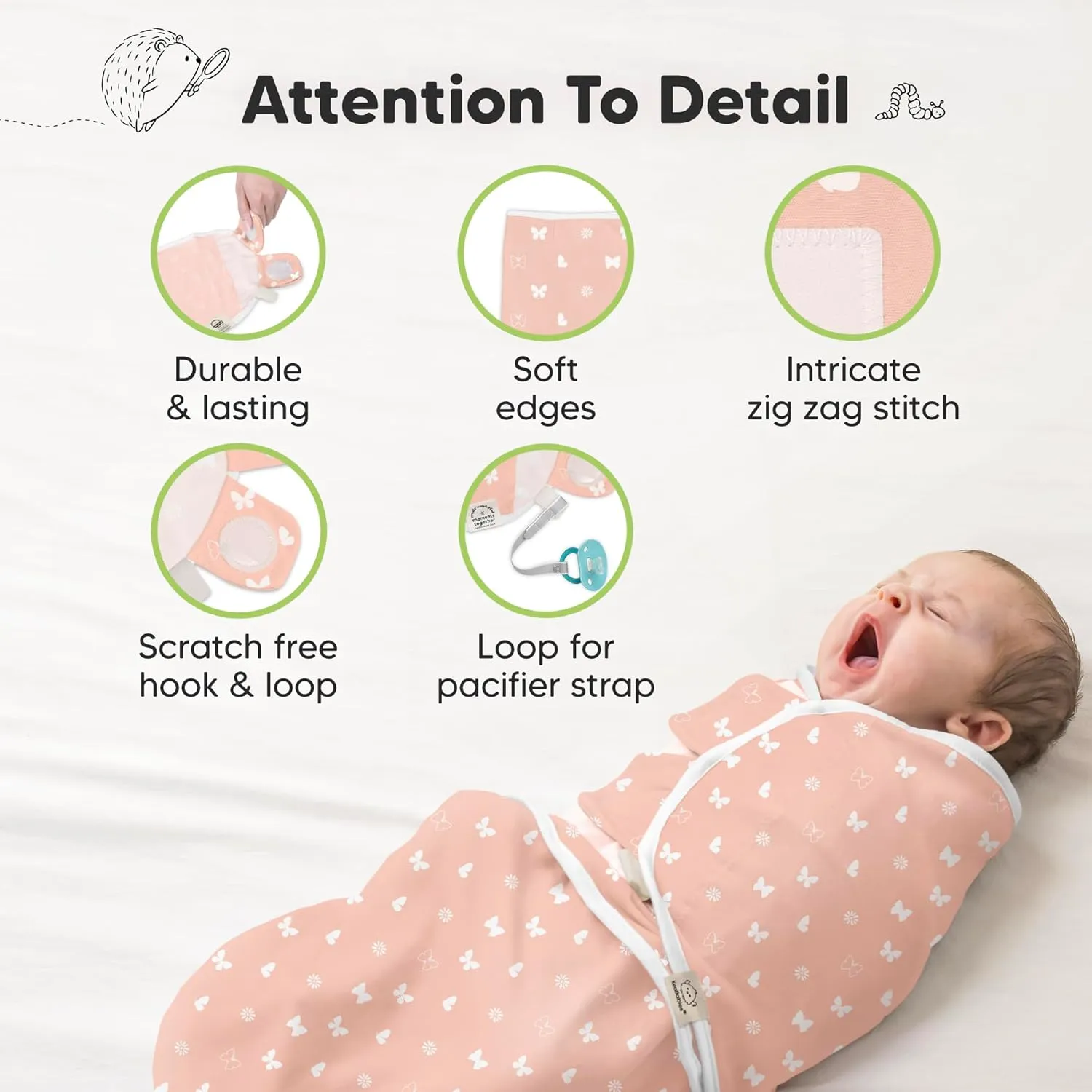 KeaBabies 3-Pack Organic Baby Swaddle Sleep Sacks - Swaddles for Newborns, Infant 0-3 Months, Baby Girls, Boys, Soft & Snug Newborn Sleep Sack, Nursery Swaddling Blankets (Beach Day)