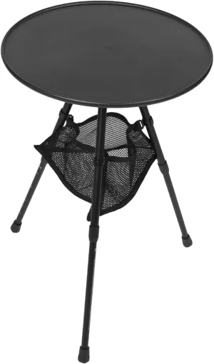 KESYOO Camp Table Folding Camping Portable Picnic Table Foldable Camping Table Adjustable Legs Camping Bin Camping Gadgets Camping Supplies Outdoor Camper Gear Black Aluminum Alloy