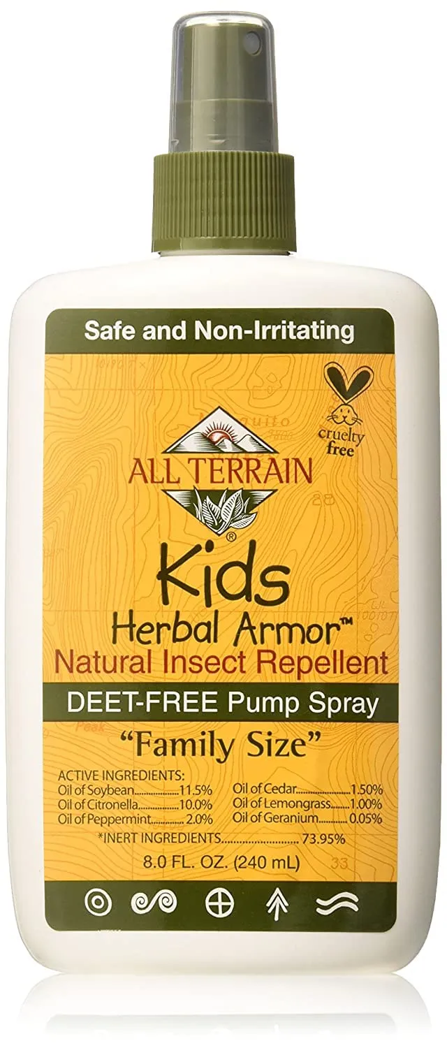 Kids Herbal Armor Natural Insect Repellent Spray Family Size 8 Ounces