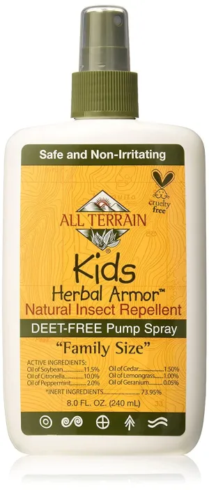 Kids Herbal Armor Natural Insect Repellent Spray Family Size 8 Ounces