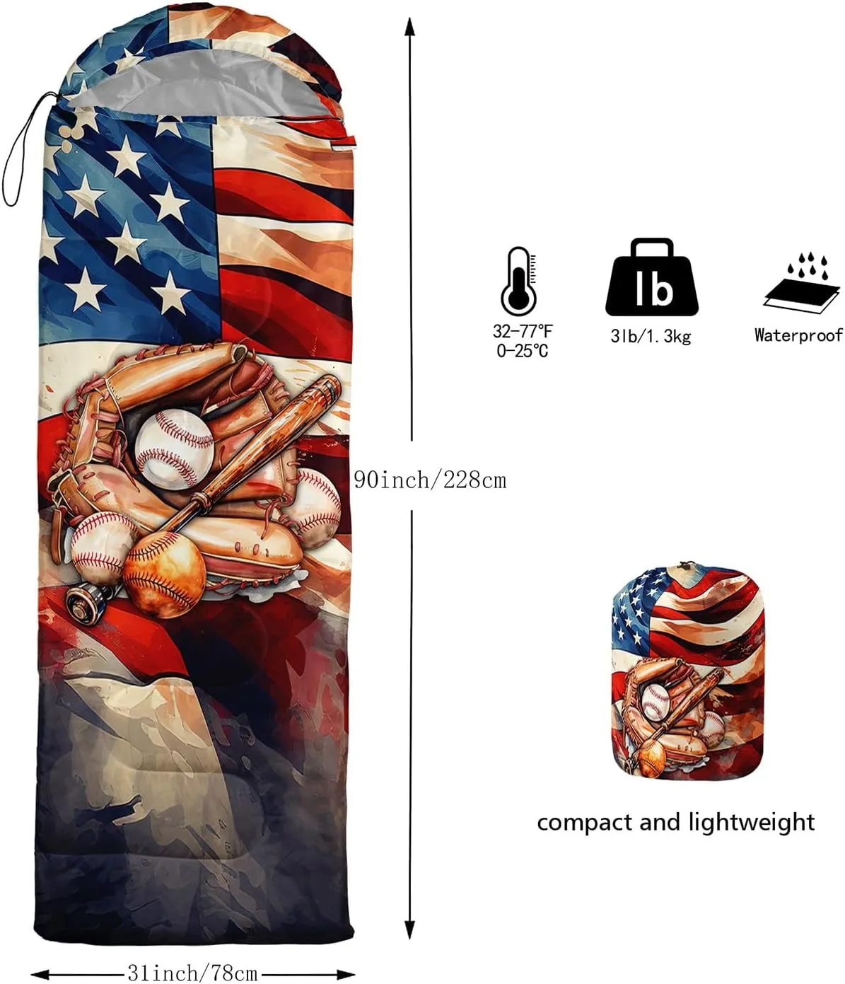 Kids Sleeping Bag for Boys Girls,Checkerboard Cat Print-Lightweight Warm Portable Outdoor Indoor-Waterproof Cold Weather Resistant Sleeping Bag for Camping Hiking