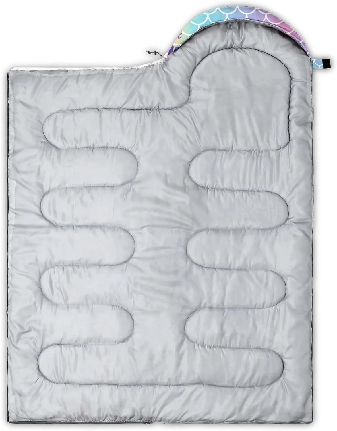 Kids Sleeping Bag for Boys Girls,Rocket Moon Print-Lightweight Warm Portable Outdoor Indoor-Waterproof Cold Weather Resistant Sleeping Bag for Camping Hiking