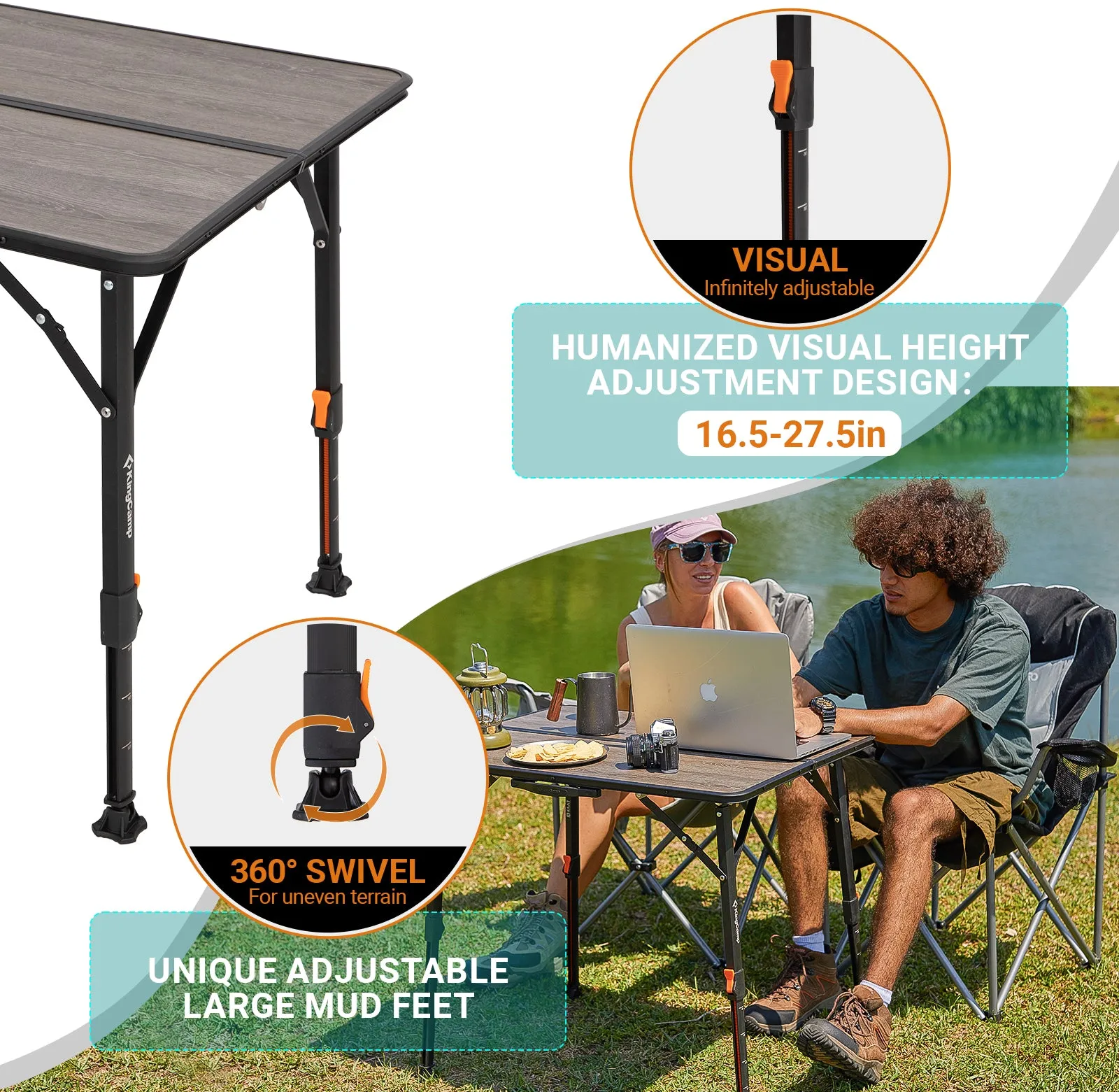 KingCamp GRANITE Folding Fiberglass Table