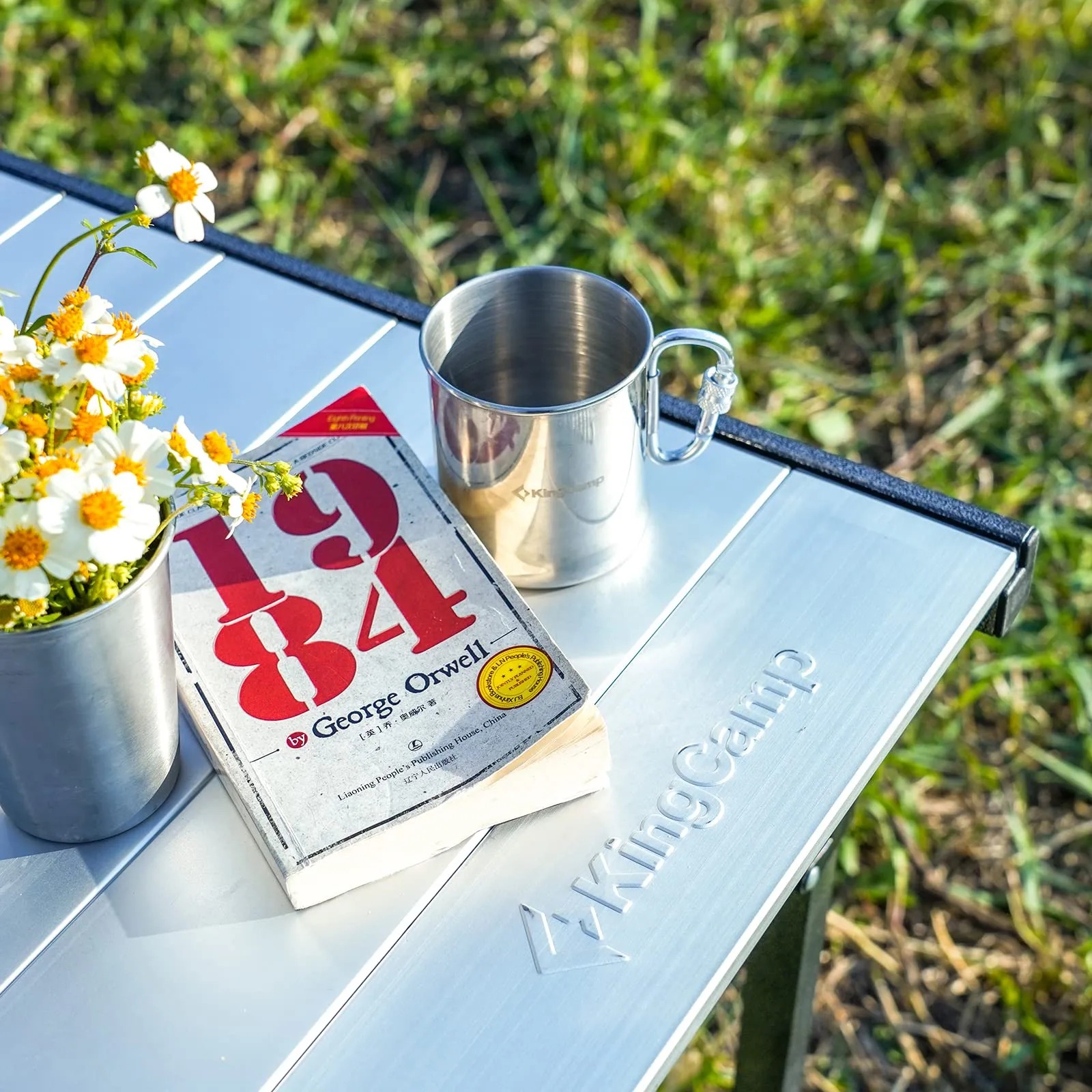 KingCamp MARBLE PLUS Aluminum Camping Roll-Top Table