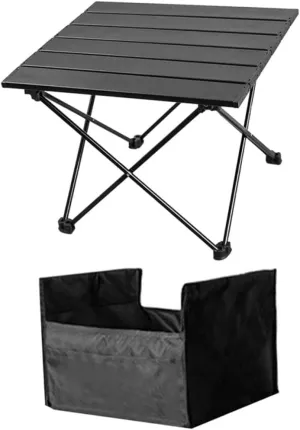 Kisangel Folding Camping Table Portable Outdoor Folding Desk for BBQ Picnic Beach Gatherings Lightweight Durable Easy to Transport Collapsible Design with Storage Bag
