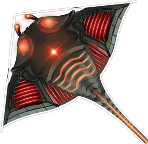 Kites for Kids Kites for The Beach Colorful Life Devil Fish Kite for Kids Adults,Easy to Fly,for Beach Trip Park Family Outdoor Games and Activities-4 Colors LSDRALOBBEB 929(Color:Black;Size:100M)