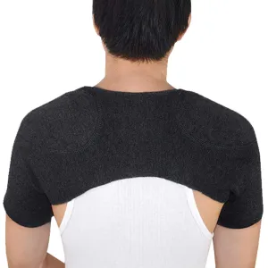 Knit Cashmere Double Shoulder Support Brace Winter Warm Shoulder Strap Guard Pain Relief Stability Compression Sleeve Wrap Thermal Self-Warming Shoulders Pad Protector Home Office Rotator Cuff Brace