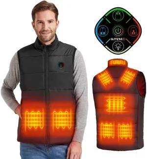 KOVNLO Heated Vest For Men, 8 Heating Zones, Lights-out Design, Lightweight Mens Heating Jacket (Battery Pack Not Included)