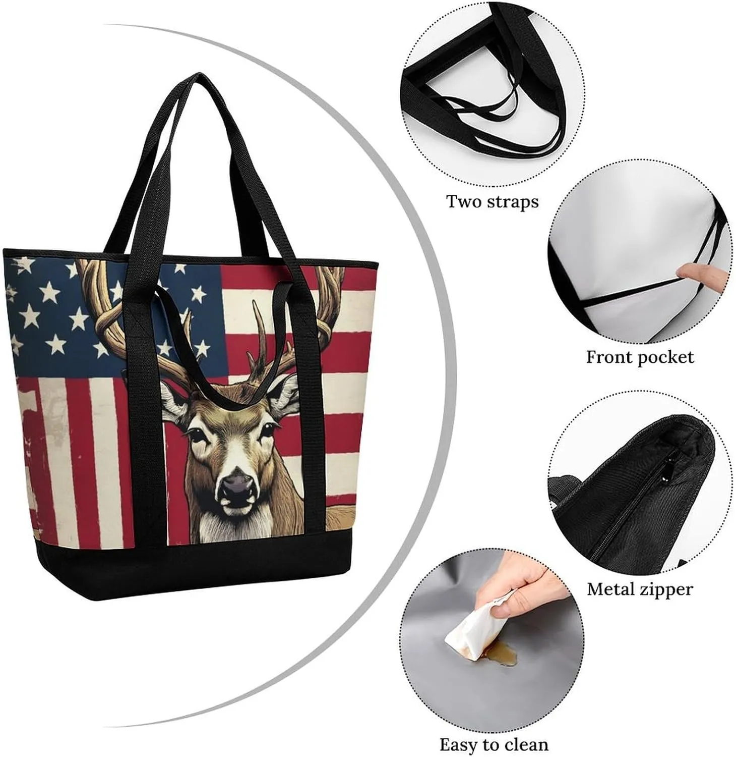 Large Thermal Shopping Tote Bag Travel Friendly Fashion Handbag Commuter Bag