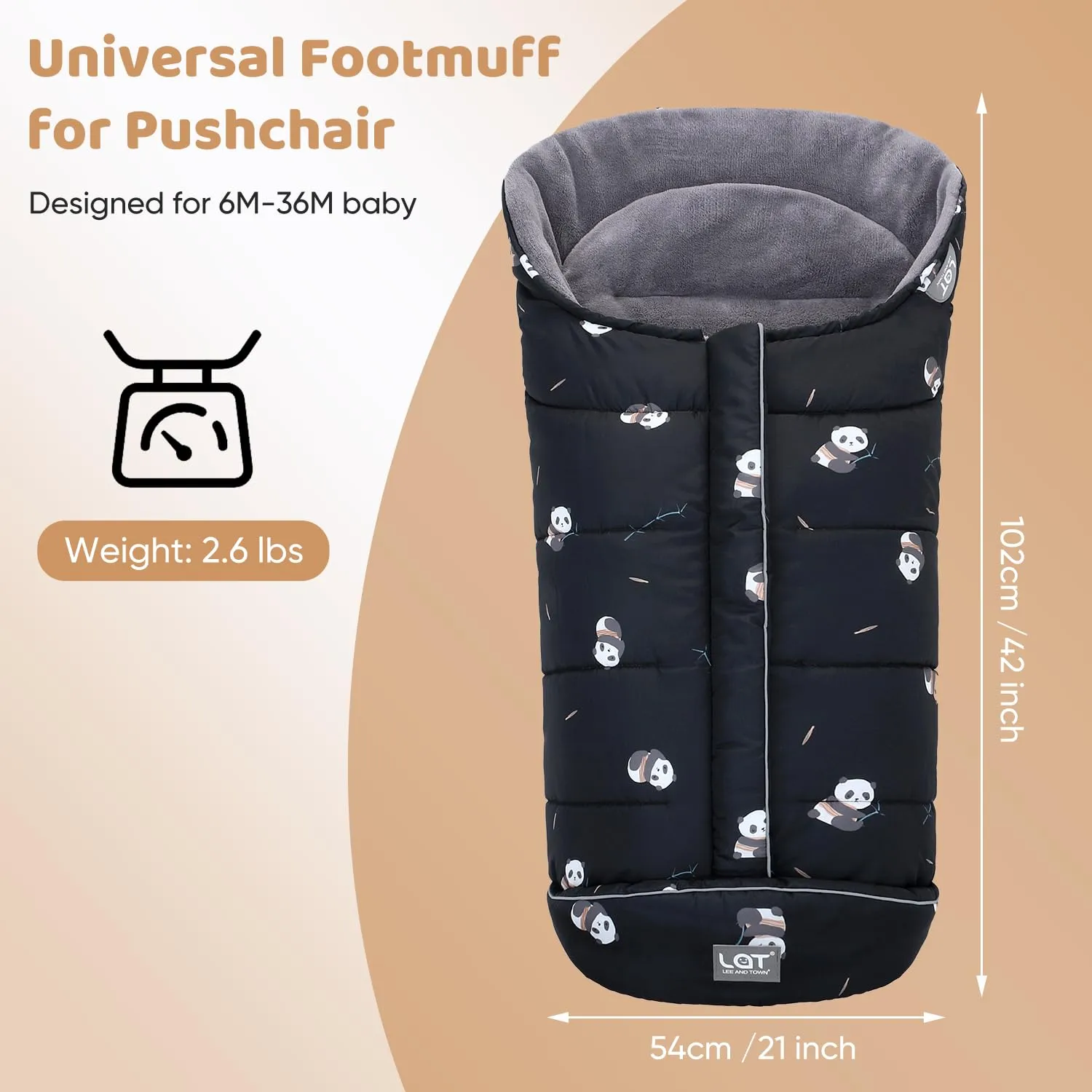 LAT Baby Warm Bunting Bag Universal, Stroller Sleeping Bag Cold Weather, Waterproof Toddler Stroller Footmuff Fits Most Pushchairs