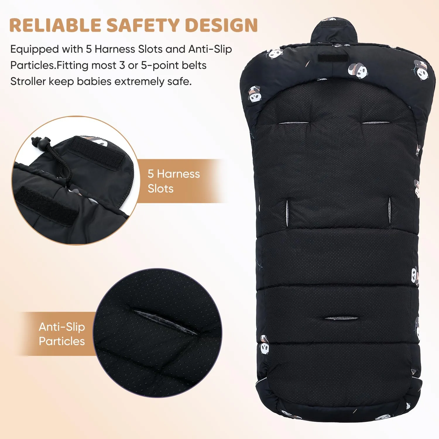 LAT Baby Warm Bunting Bag Universal, Stroller Sleeping Bag Cold Weather, Waterproof Toddler Stroller Footmuff Fits Most Pushchairs
