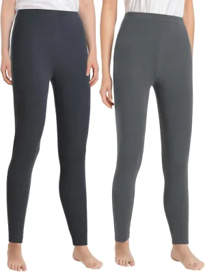 Latuza Women's Petite Thermal Leggings Petite Length Base Layer Bottoms