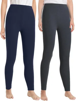 Latuza Women's Petite Thermal Leggings Petite Length Base Layer Bottoms