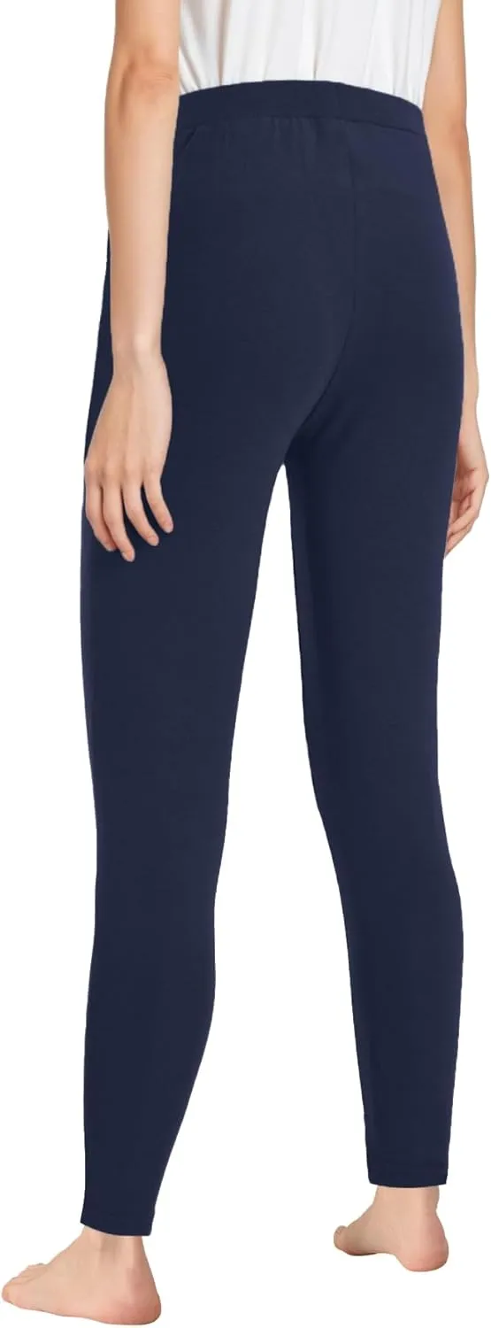Latuza Women's Petite Thermal Leggings Petite Length Base Layer Bottoms