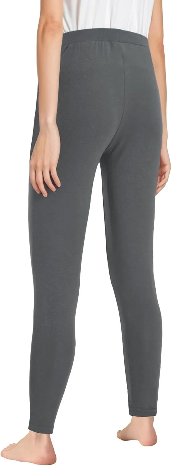 Latuza Women's Petite Thermal Leggings Petite Length Base Layer Bottoms