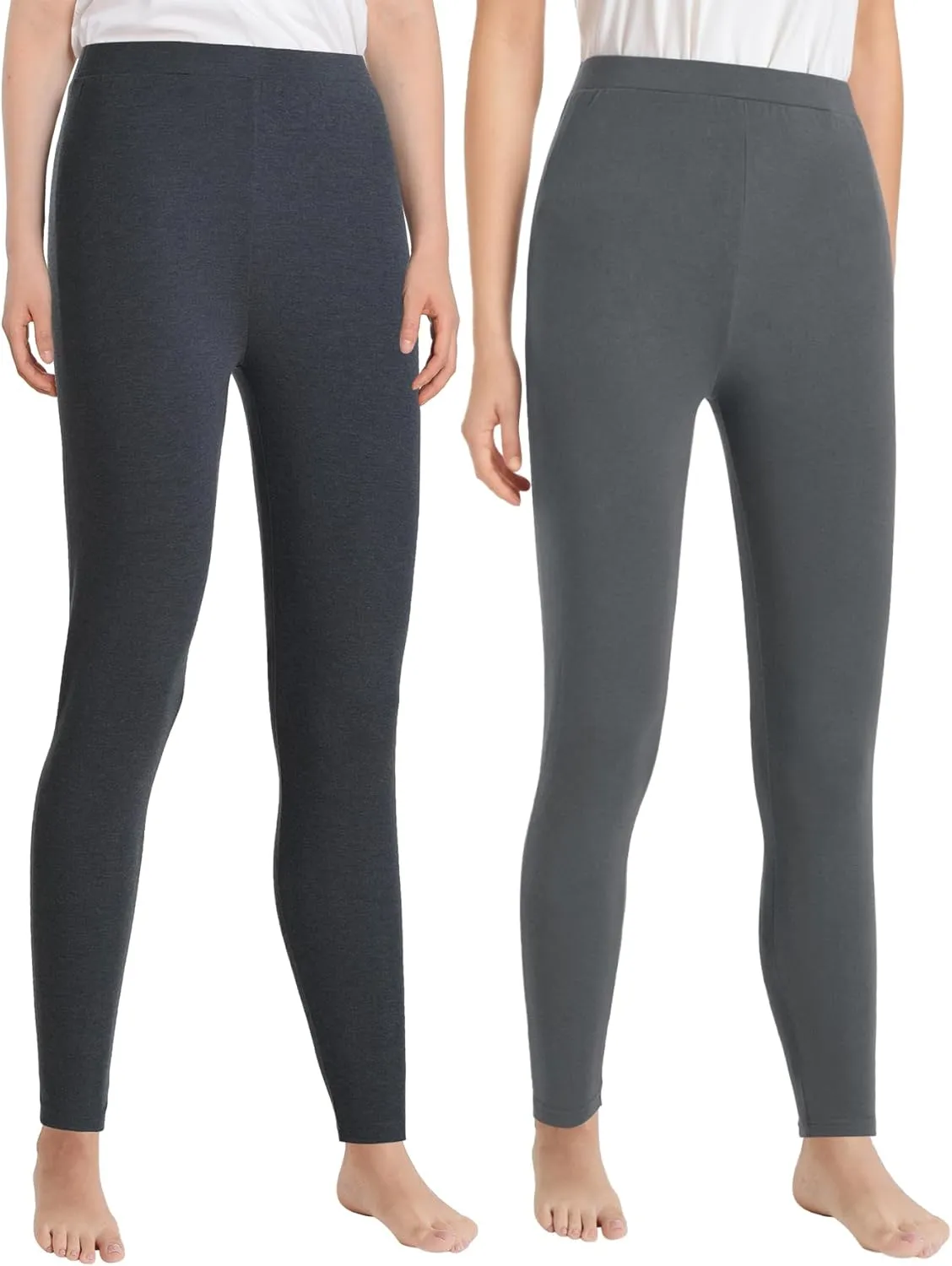 Latuza Women's Petite Thermal Leggings Petite Length Base Layer Bottoms