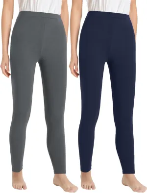 Latuza Women's Petite Thermal Leggings Petite Length Base Layer Bottoms
