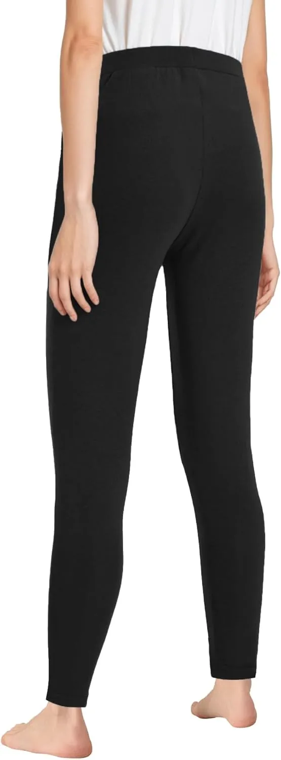 Latuza Women's Petite Thermal Leggings Petite Length Base Layer Bottoms
