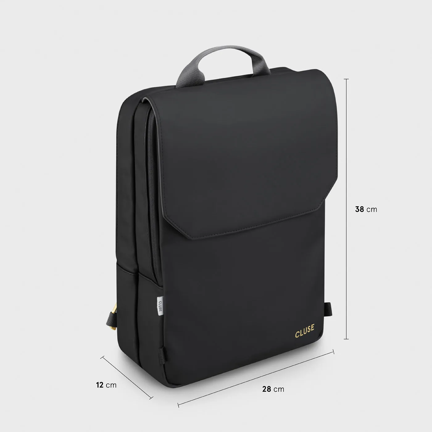 Le Réversible Backpack, Black Grey, Gold Colour