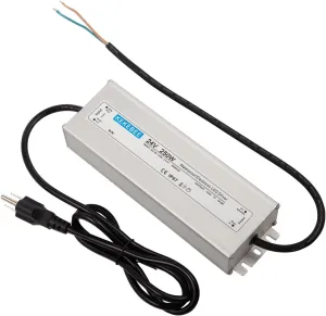 LED Driver 24V250W Waterproof Power Supply AC90-120V to DC24V10.4A Waterproof Low Voltage Transformer Suitable for Indoor and Outdoor LED Light Strips and Any 24V DC High-End Devices