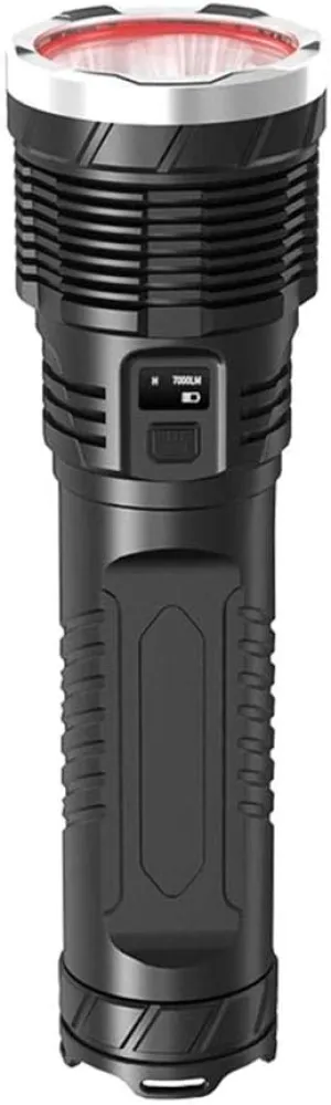 LED Flashlights - Powerful High Lumens Zoomable Flashlight - 5 Modes, Bright Small Flash Light for Camping Accessories, Emergency Gear, USB Charging (Size : Large)