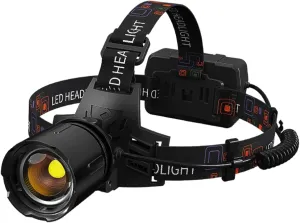 LED Head Lamp,Quad-core Strong Light Wick, SLR Telescopic Zoom,Irradiation Distance 300m,for Adults and Kids,Hiking & Camping Gear Essentials