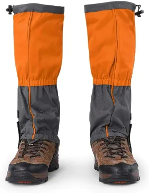 Leg Gaiters Snow Boot Gaiters for Outdoor Backpacking Climbing Fishing Hunting(Orange) Ski