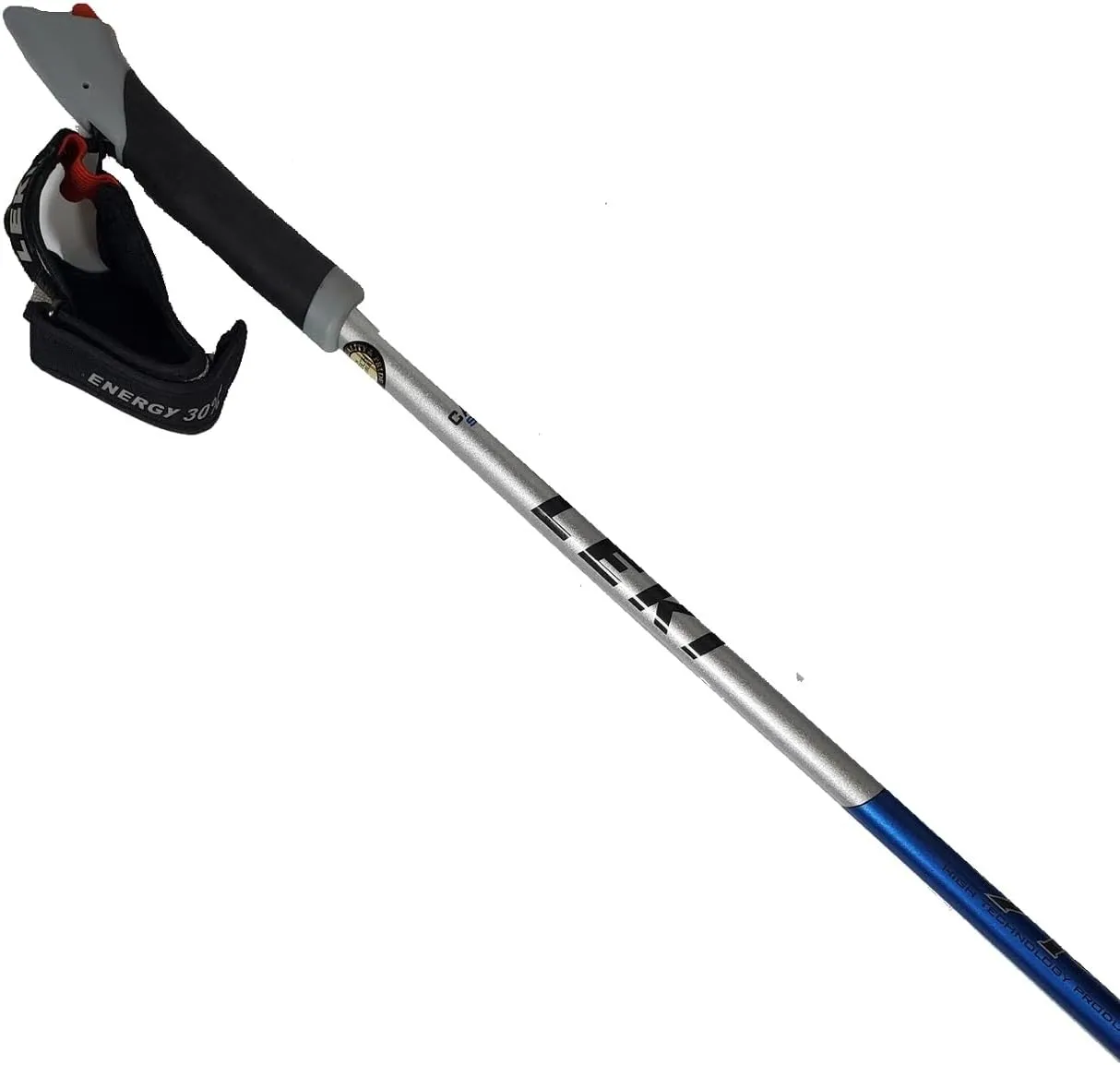 LEKI Nordic Walking Hyper Carbon Series Pole Silver/Blue
