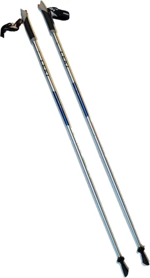 LEKI Nordic Walking Hyper Carbon Series Pole Silver/Blue