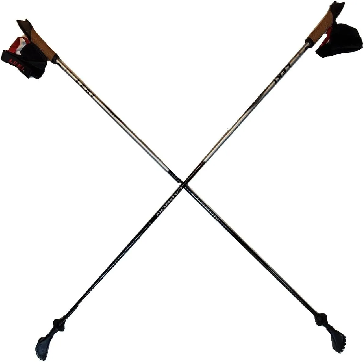 LEKI Nordic Walking Ultra Carbon HTS 6.0 Series Trekking Pole Silver 120cm/48in