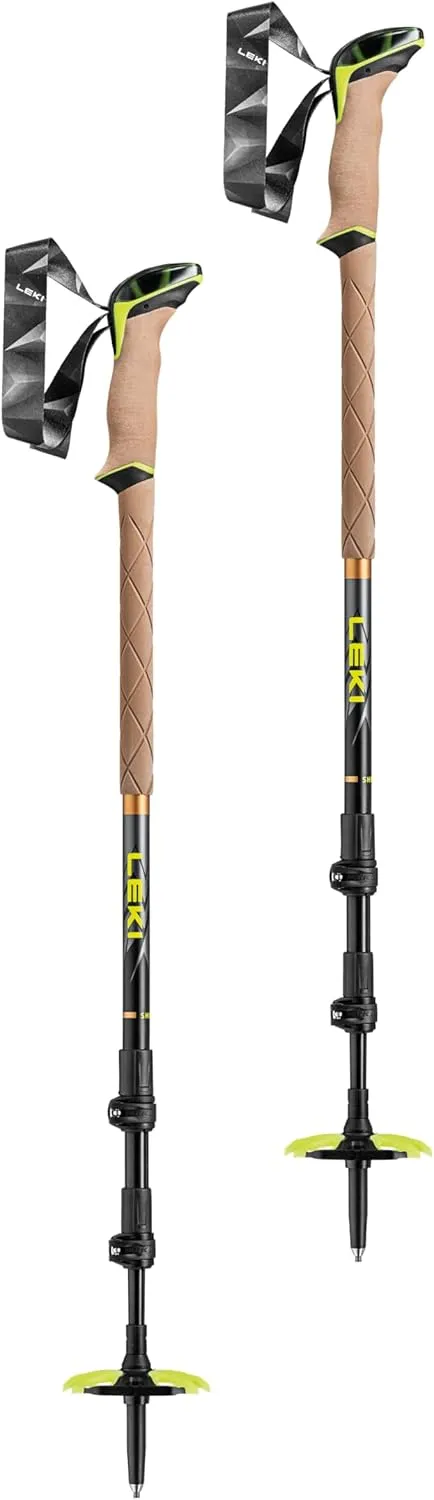 LEKI Sherpa Aluminum Adjustable Lightweight Ski Poles for Backcountry Skiing & Snowboarding