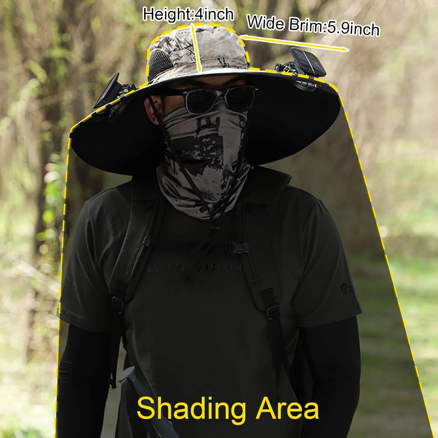 Leotruny Hat with Solar Fan Men: Summer UV Protection Fishing Hat