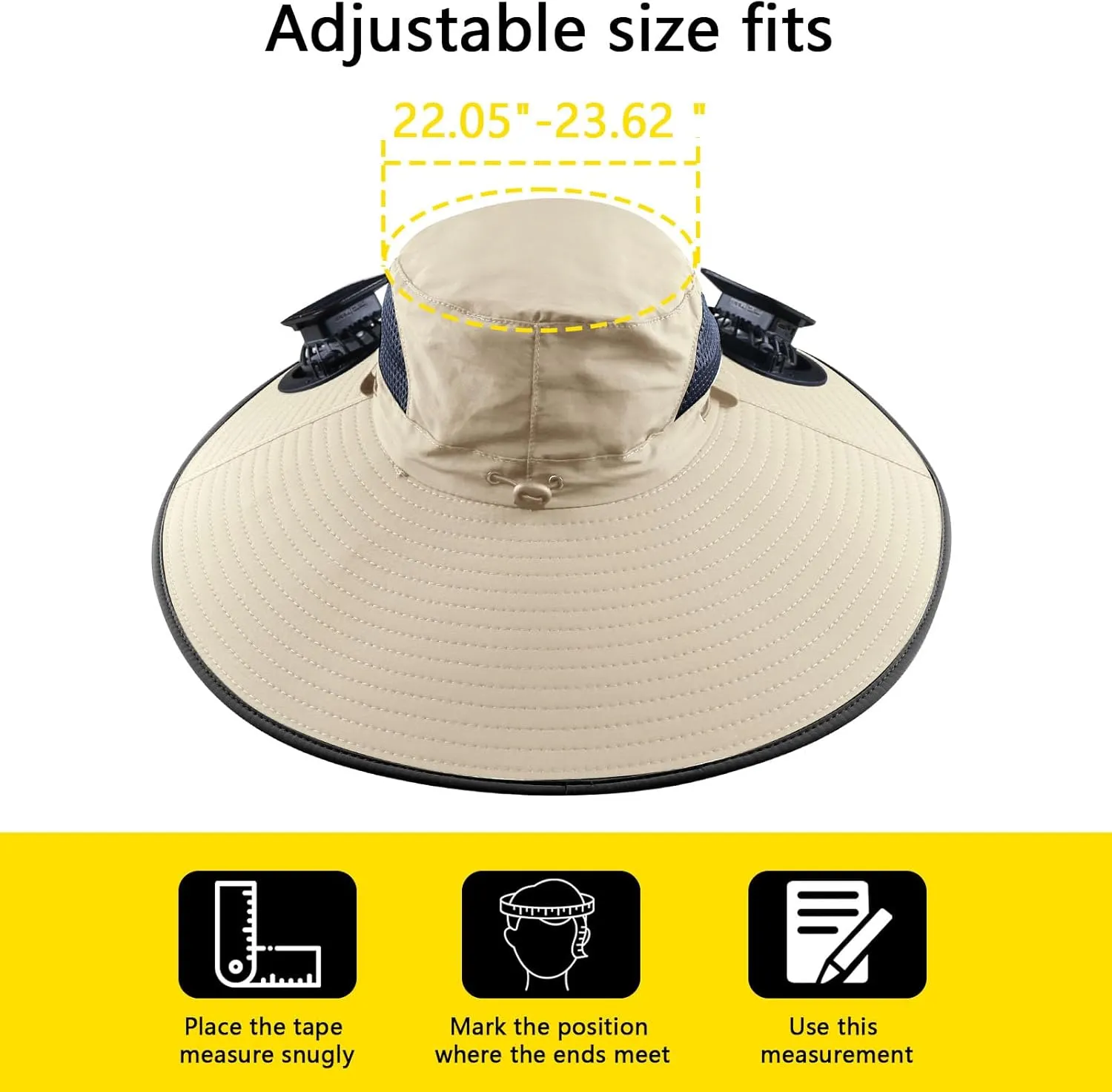 Leotruny Hat with Solar Fan Men: Summer UV Protection Fishing Hat