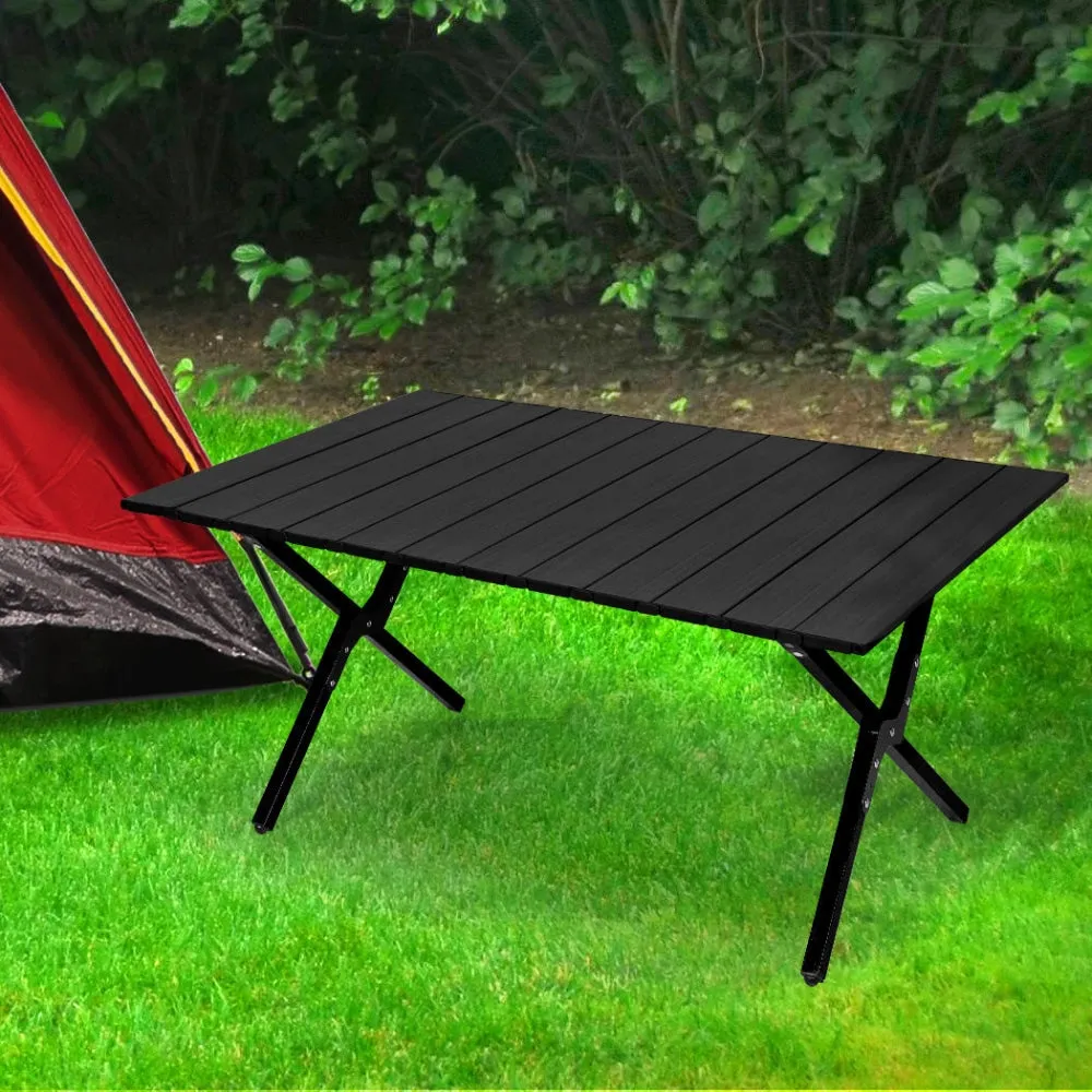 Levede Folding Camping Table Portable Picnic Outdoor Egg Roll Foldable BBQ Desk