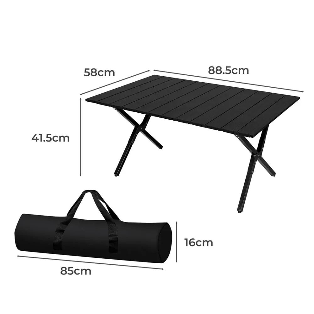 Levede Folding Camping Table Portable Picnic Outdoor Egg Roll Foldable BBQ Desk