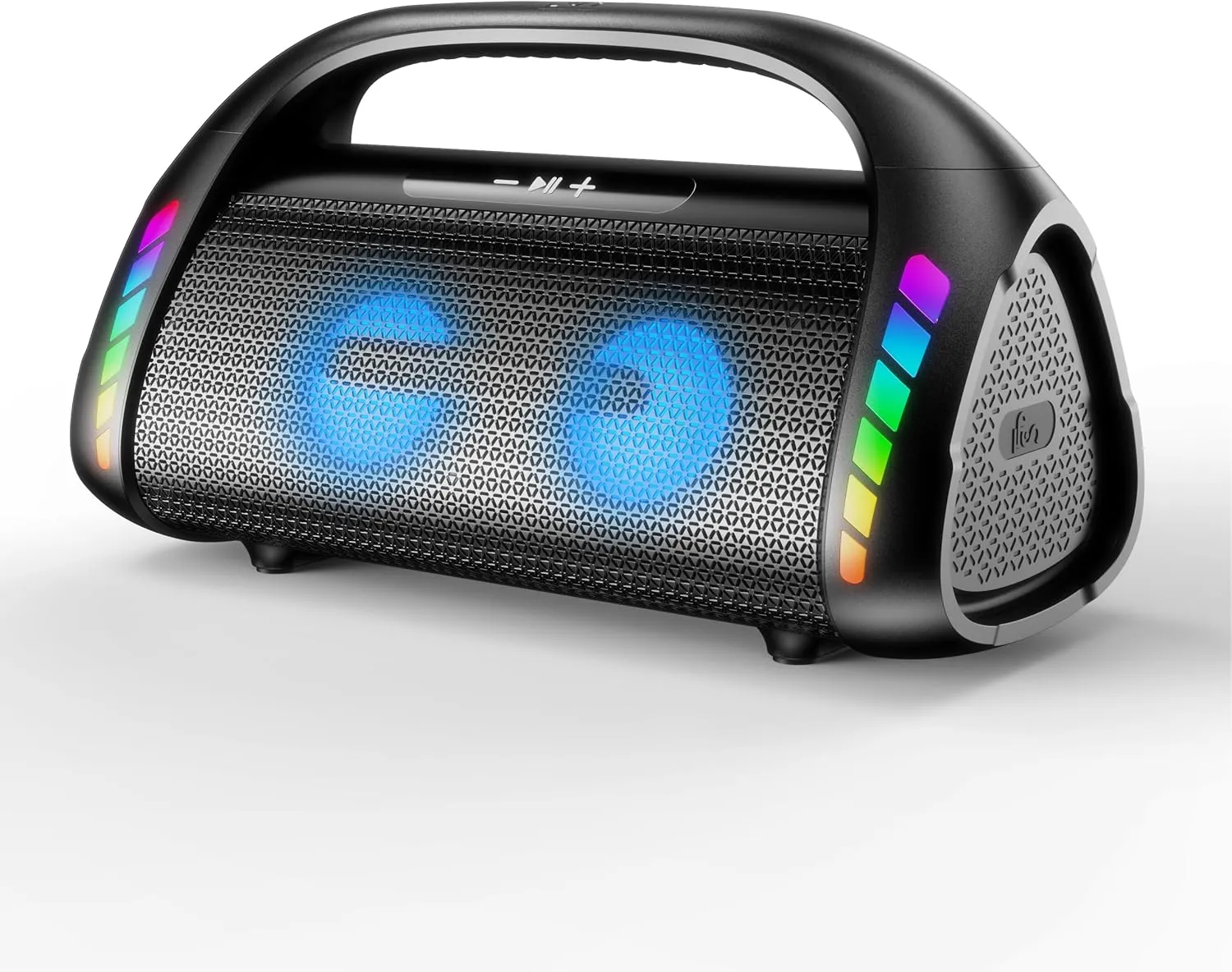 LFS Outdoor Speaker,100W Loud Speakers Bluetooth Wireless with subwoofer,Deep Bass, Portable Bluetooth Speaker with Power Bank, LED Lights,USB-C,Waterproof, 30hours Playtime for Home,Backyard,Camping
