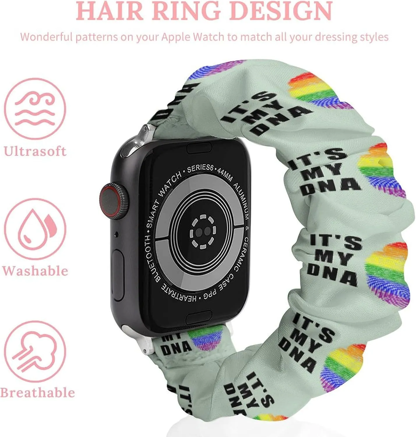 Lgbt It'S My DNA Fashion Watch Strap Scrunchies Wristbands Compatible With IWatch Series