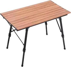 Lifting Folding Camping Table Aluminum Alloy Picnic Table Ultralight Compact Camping Table Roll Up Table Top with Carry Bag