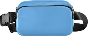 Light Blue Fanny Belt Bag Waist Packs Crossbody Bags Bum Bag for Running Hiking Travel Workout Adjustable Strap for Women Men