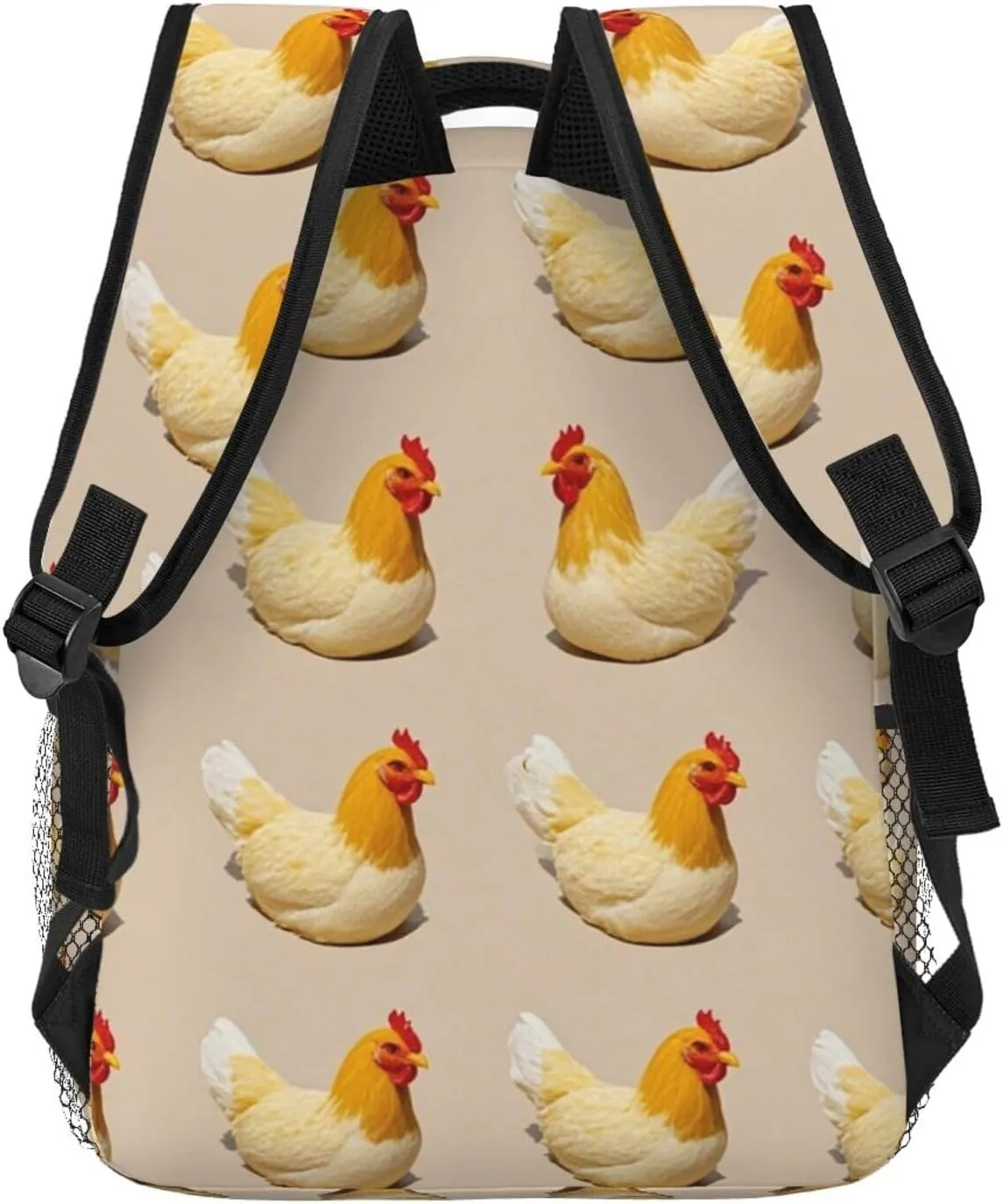 Lightweight Daypack Bookbag for Trekking Business Walking Cycling - Big Capacity Anti-Theft Multipurpose Carry On Bag, Chicken Rooster Art Business Computer Bag