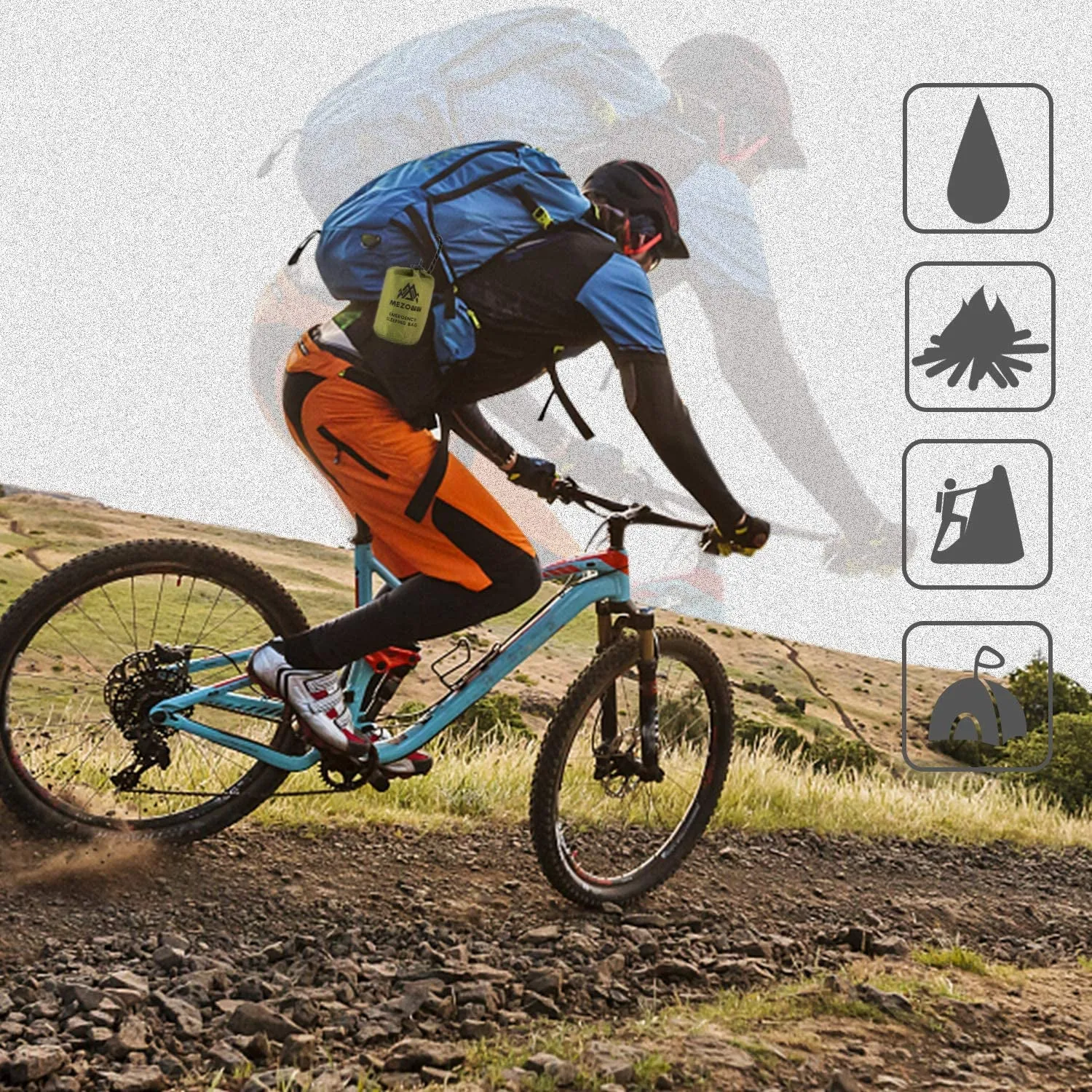 Lightweight Emergency Outdoor Keep Hiking Other Hurricanes Warm and Survival Sack Use Gear Bag Disasters Camping Blanket after Survival for as Earthquakes, Wide array Sleeping Limited-stock deal Emergency Bivy