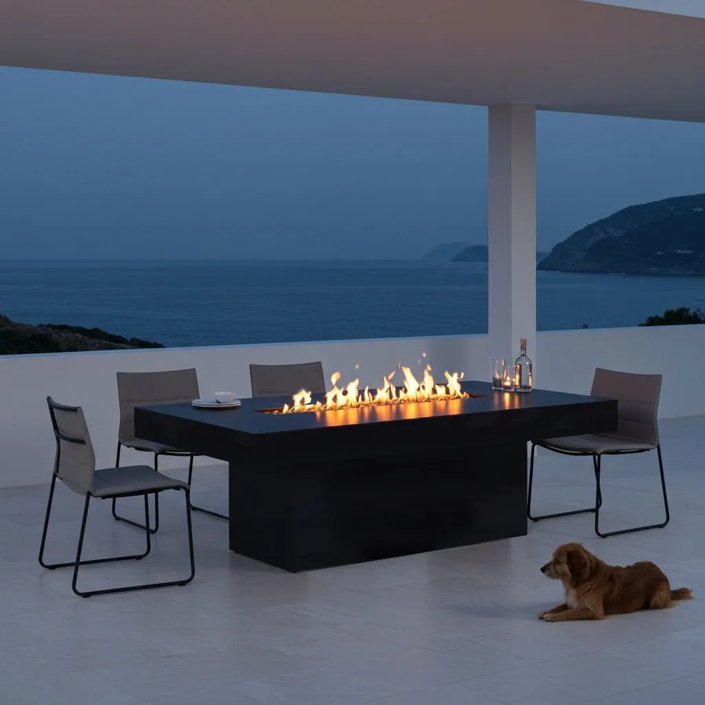 Lineo Bold Dining Fire Table (Tabletop) - Aluminum