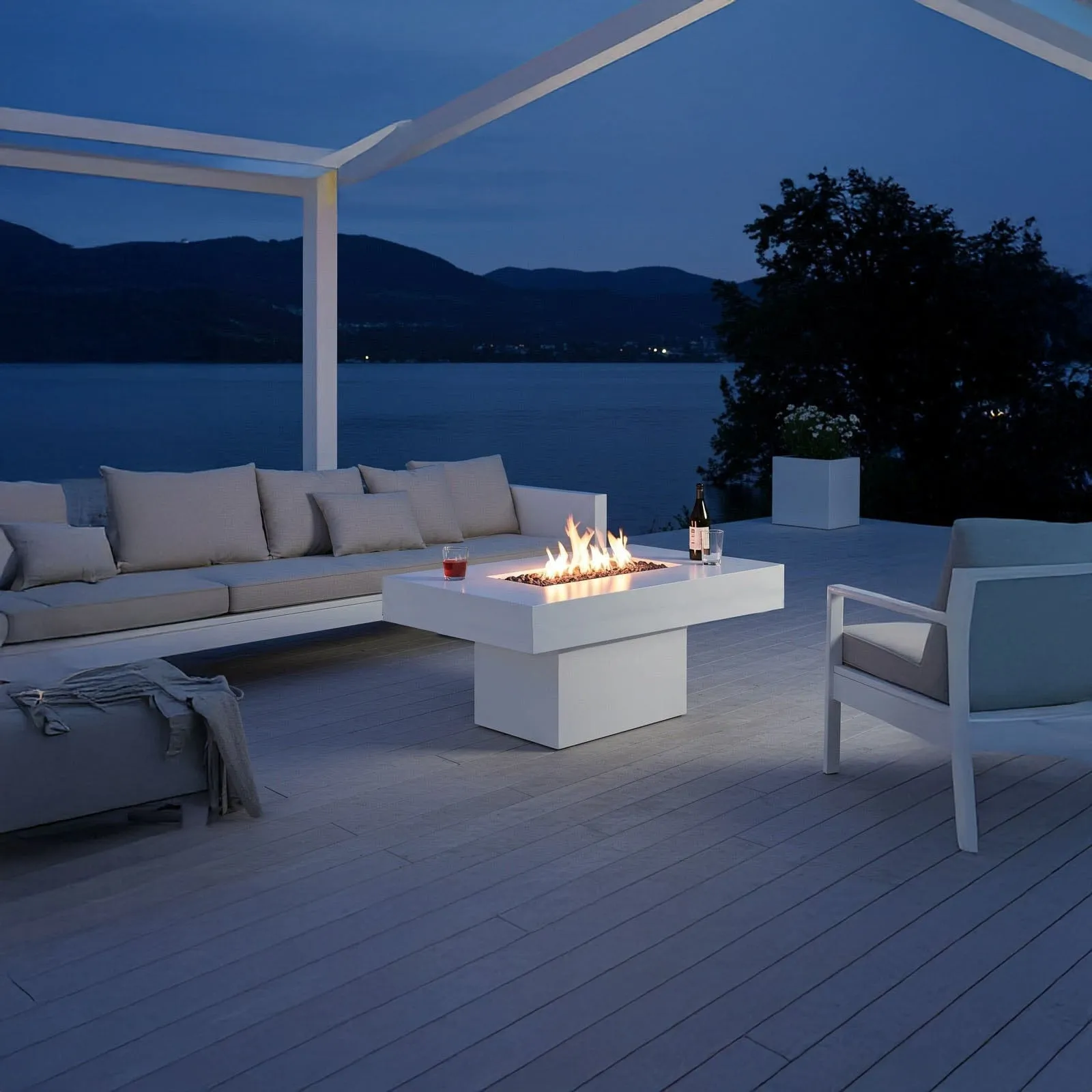 Lineo Bold Dining Fire Table (Tabletop) - Aluminum